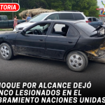 Choque por alcance dejó cinco lesionados en el Libramiento Naciones Unidas