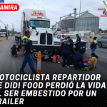 Motociclista repartidor de Didi Food perdió la vida al ser embestido por un trailer