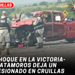 Choque en la Victoria-Matamoros deja un lesionado en Cruillas