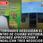 Autoridades descuidan el centro de Ciudad Victoria; ladrones aprovechan y vandalizan tres negocios