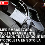 MUJER EMBARAZADA RESULTA GRAVEMENTE LESIONADA TRAS CHOQUE DE MOTOCICLETA EN SOTO LA MARINA                                                                 Soto La Marina, Tamaulipas.- Una mujer embarazada y su acompañante resultaron lesionados luego de verse involucrados en un accidente de motocicleta registrado la tarde del sábado en el cruce de la calle Juárez y la Carretera Nacional.