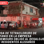 Fuga de Tetracloruro de Titanio en la empresa Chemours obligó al desalojo de residentes aledaños