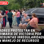 Padres protestan en primaria de Victoria por presuntas irregularidades en manejo de recursos