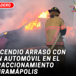 Incendio arrasó con un automóvil en el fraccionamiento Miramápolis