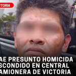 Cae presunto homicida escondido en central camionera de Victoria